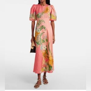 Alemais Anika Floral Linen Maxi Dress – Pink (AU 6 / US 2)